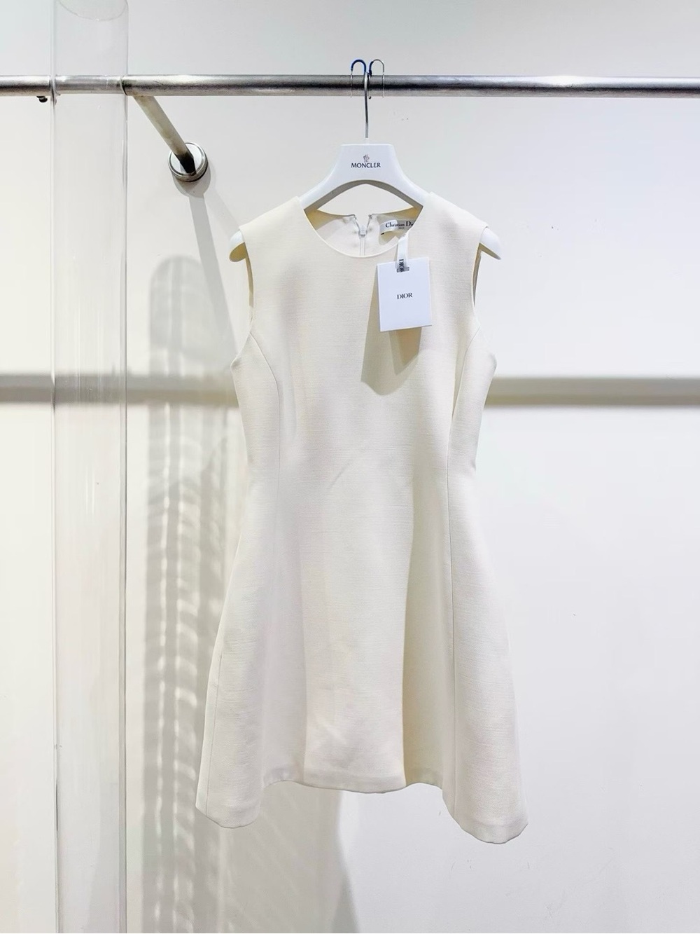 Authentic Dior Cream Sleeveless Mini Dress